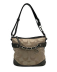 Coach Khaki Monogram Sateen Chain Crossbody Bag F19730