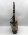 Coach Khaki Monogram Sateen Chain Crossbody Bag F19730