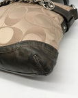 Coach Khaki Monogram Sateen Chain Crossbody Bag F19730