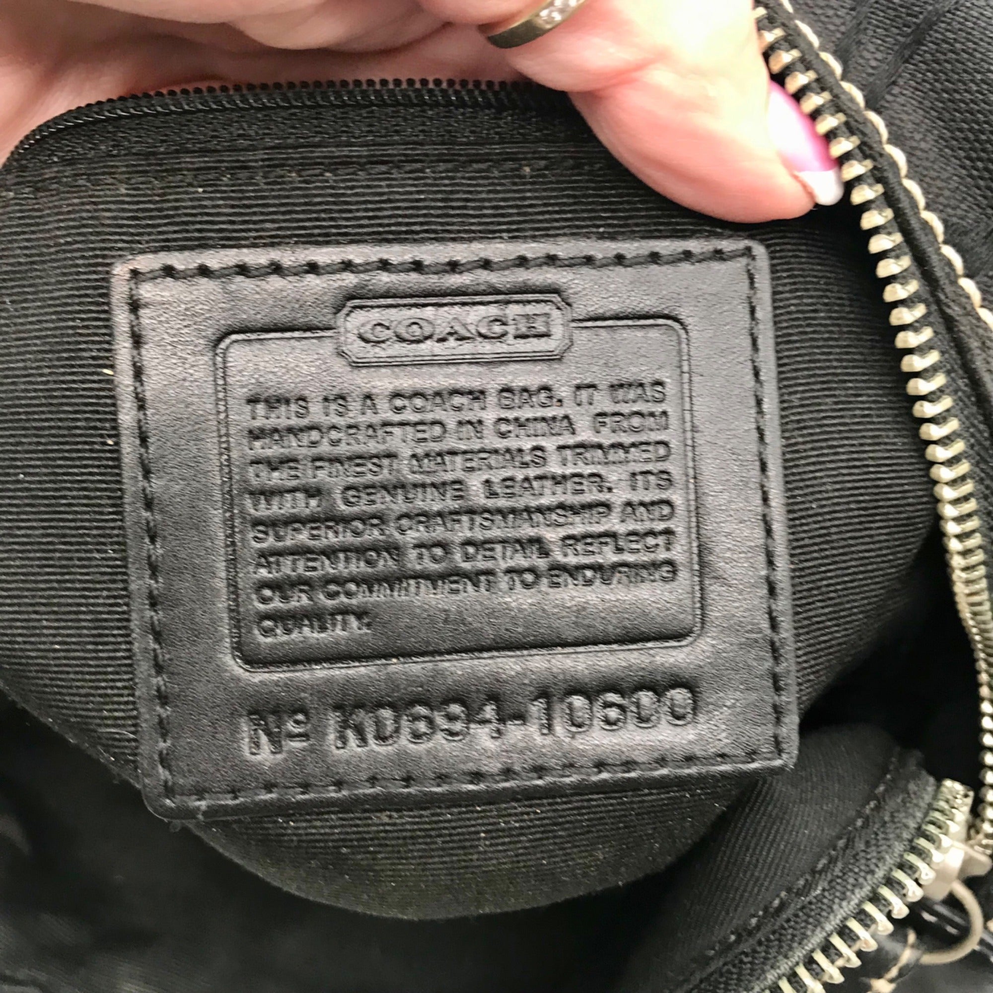Coach Black Signature Monogram Soho Hobo Bag 10600