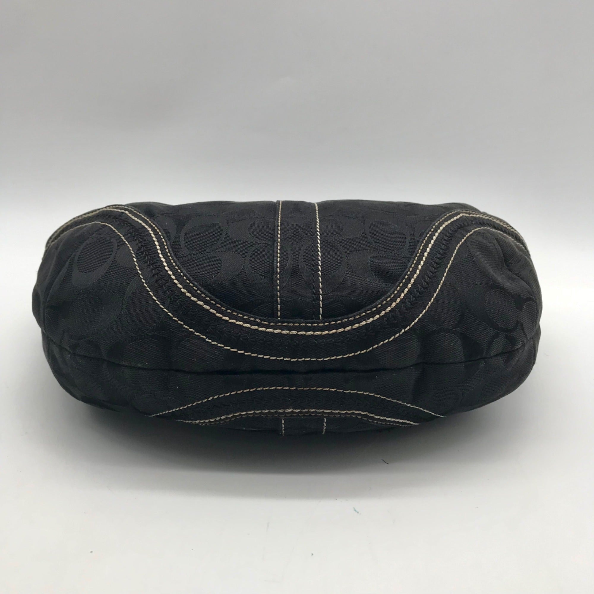 Coach Black Signature Monogram Soho Hobo Bag 10600