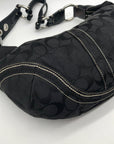 Coach Black Signature Monogram Soho Hobo Bag 10600
