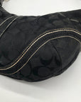Coach Black Signature Monogram Soho Hobo Bag 10600