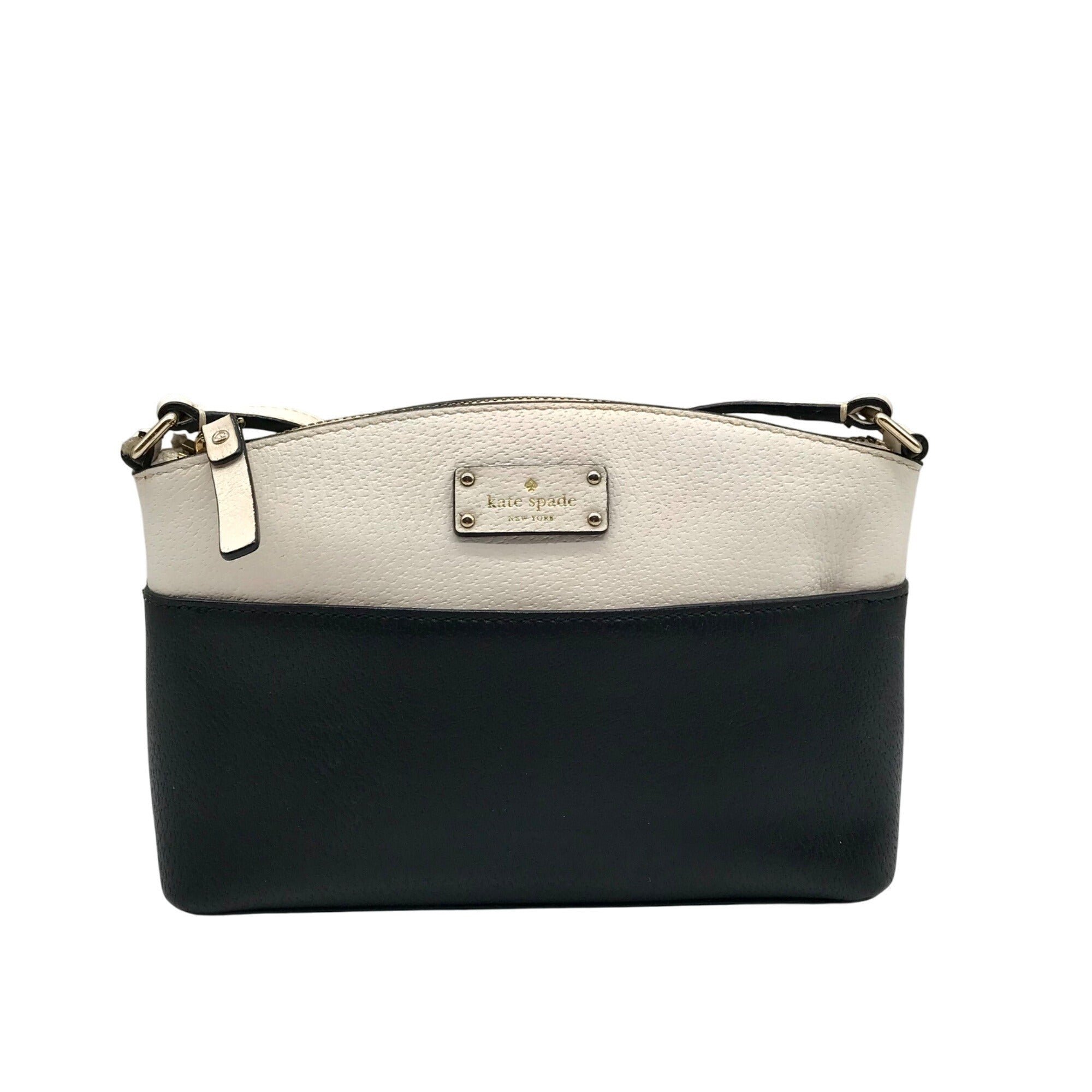 Kate Spade Black And White Leather Millie Grove Street Crossbody