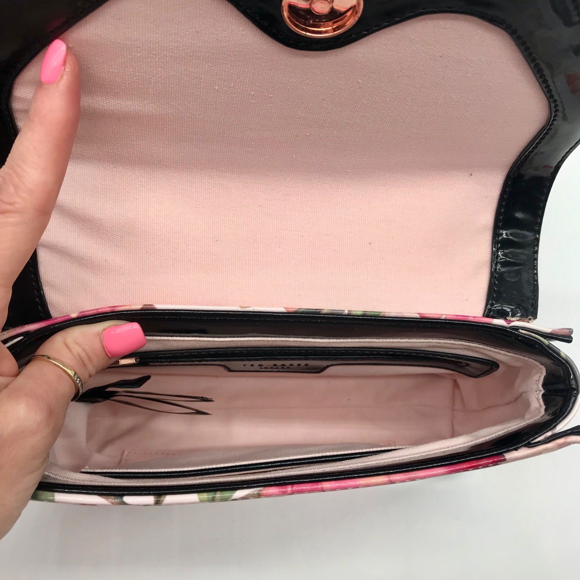 Ted Baker Pink Paige Painted Posie Shoulder Bag