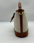 MNG Beige Fabric Crossbody Bag