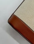 MNG Beige Fabric Crossbody Bag
