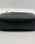 Marc By Marc Jacobs Black and Teal Trim Pebbled Leather Sally Crossbody