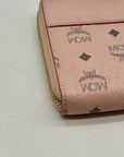 MCM Pink Aren Large Zip-Around Clutch Wallet