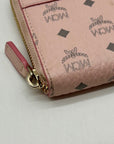 MCM Pink Aren Large Zip-Around Clutch Wallet