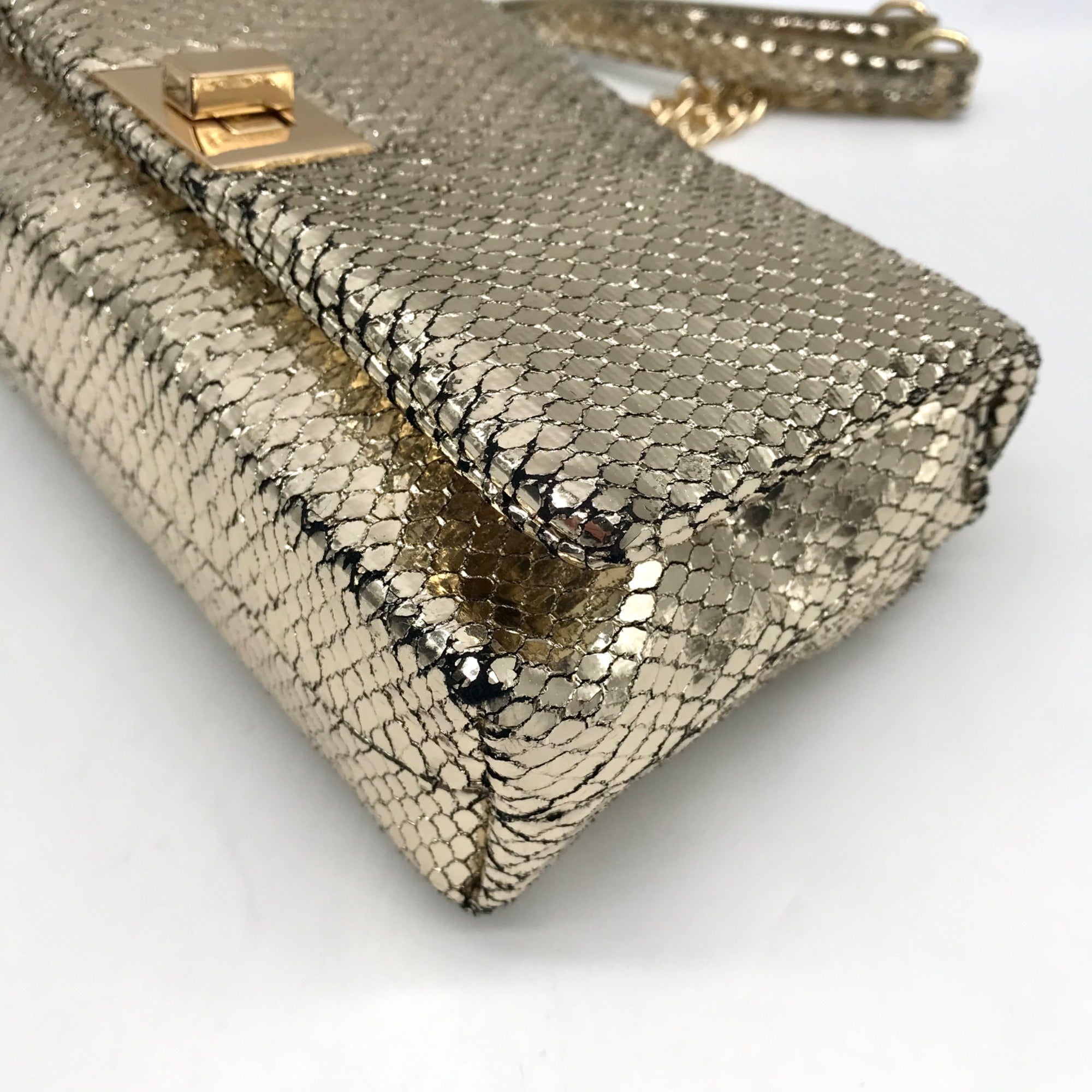 I.N.C International Concepts Metallic Gold Snake Ajae Crossbody Bag
