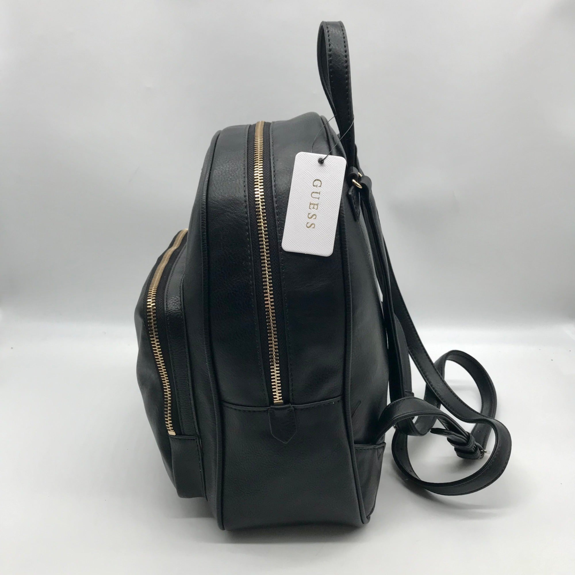 Guess Black Faux Leather Rylan Backpack