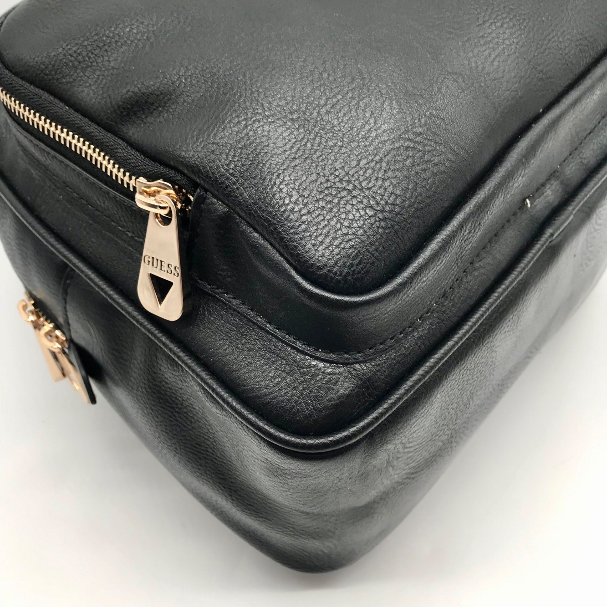 Guess Black Faux Leather Rylan Backpack