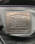 Coach Black Signature Canvas Hampton Belted Satchel Bag