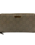 Gucci Beige Guccissima Leather Zip-Around Wallet