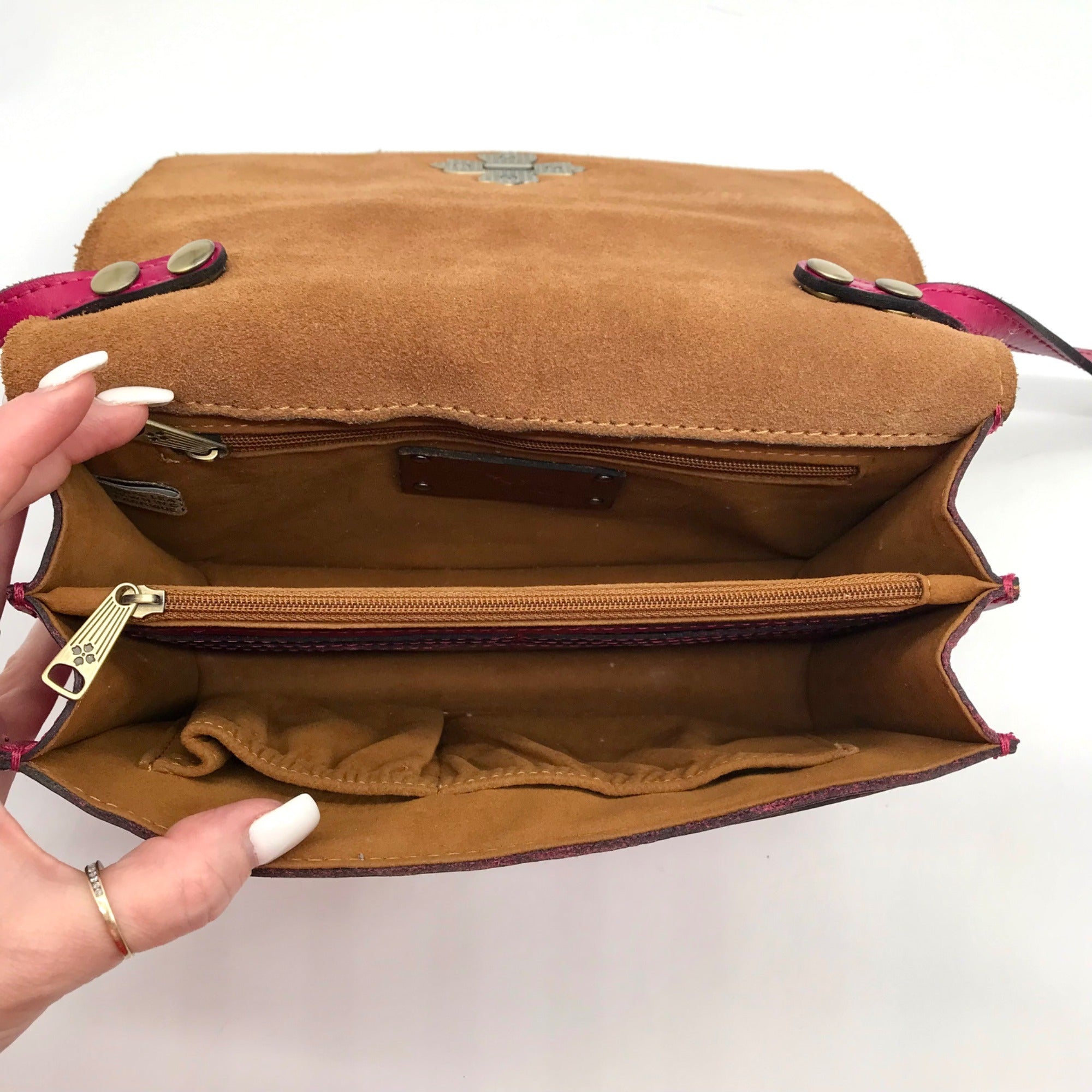 Patricia Nash Pink Leather Crossbody Bag
