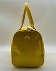 Privata Yellow Croc-EmbossedTravel Duffel Bag