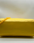 Privata Yellow Croc-EmbossedTravel Duffel Bag
