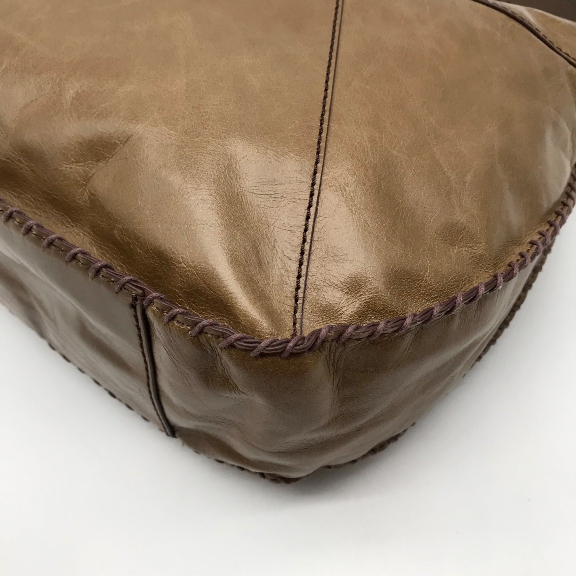 HOBO Mink Leather Dharma Whipstitch Shoulder Bag