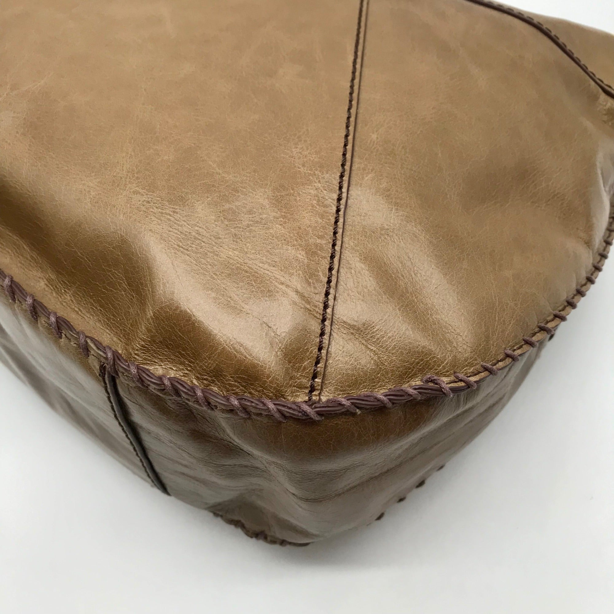 HOBO Mink Leather Dharma Whipstitch Shoulder Bag
