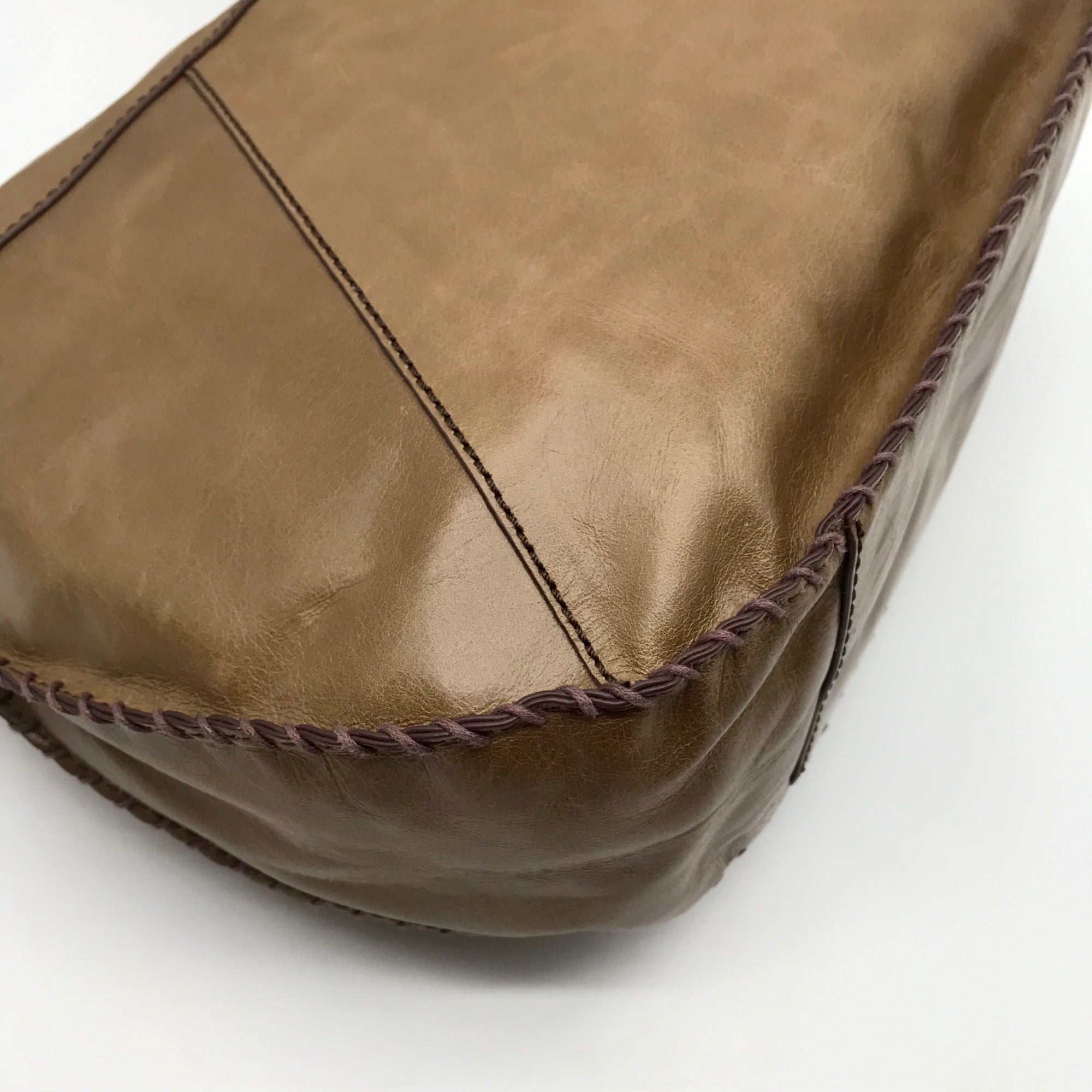 HOBO Mink Leather Dharma Whipstitch Shoulder Bag