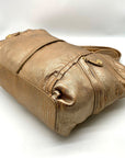 Kipling Metallic Gold Leather Celia Shopper Hobo
