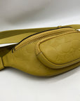 Coach Chartreuse Embossed Leather Mini Sprint Belt Bag CH073