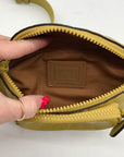 Coach Chartreuse Embossed Leather Mini Sprint Belt Bag CH073