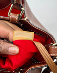 Dooney & Bourke Brown Saffiano Leather Brenna Satchel