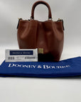Dooney & Bourke Brown Saffiano Leather Brenna Satchel