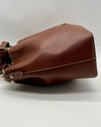 Dooney & Bourke Brown Saffiano Leather Brenna Satchel