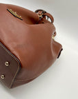 Dooney & Bourke Brown Saffiano Leather Brenna Satchel