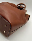 Dooney & Bourke Brown Saffiano Leather Brenna Satchel