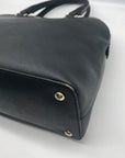 Michael Kors Cindy Black Saffiano Leather Dome Satchel Crossbody