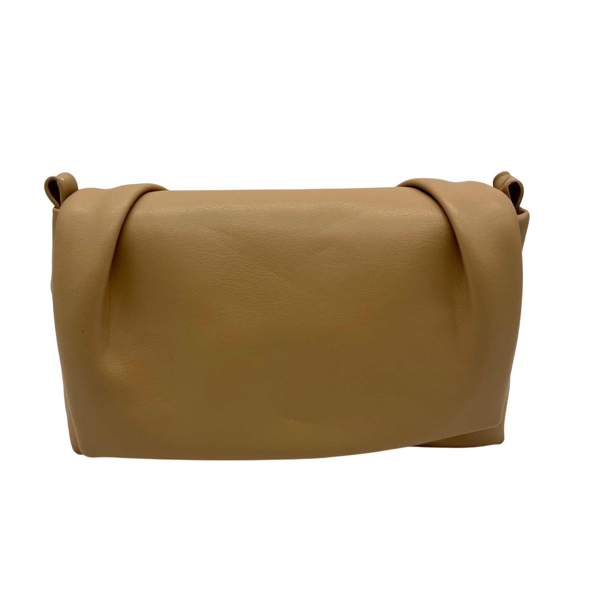MMS Beige Leather Crossbody Bag