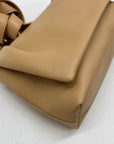 MMS Beige Leather Crossbody Bag