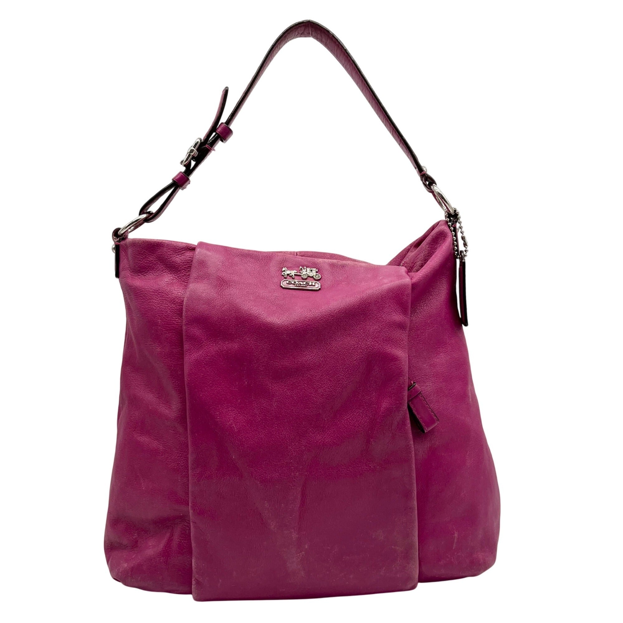 Coach Purple Leather Madison Shoulder Bag 21224