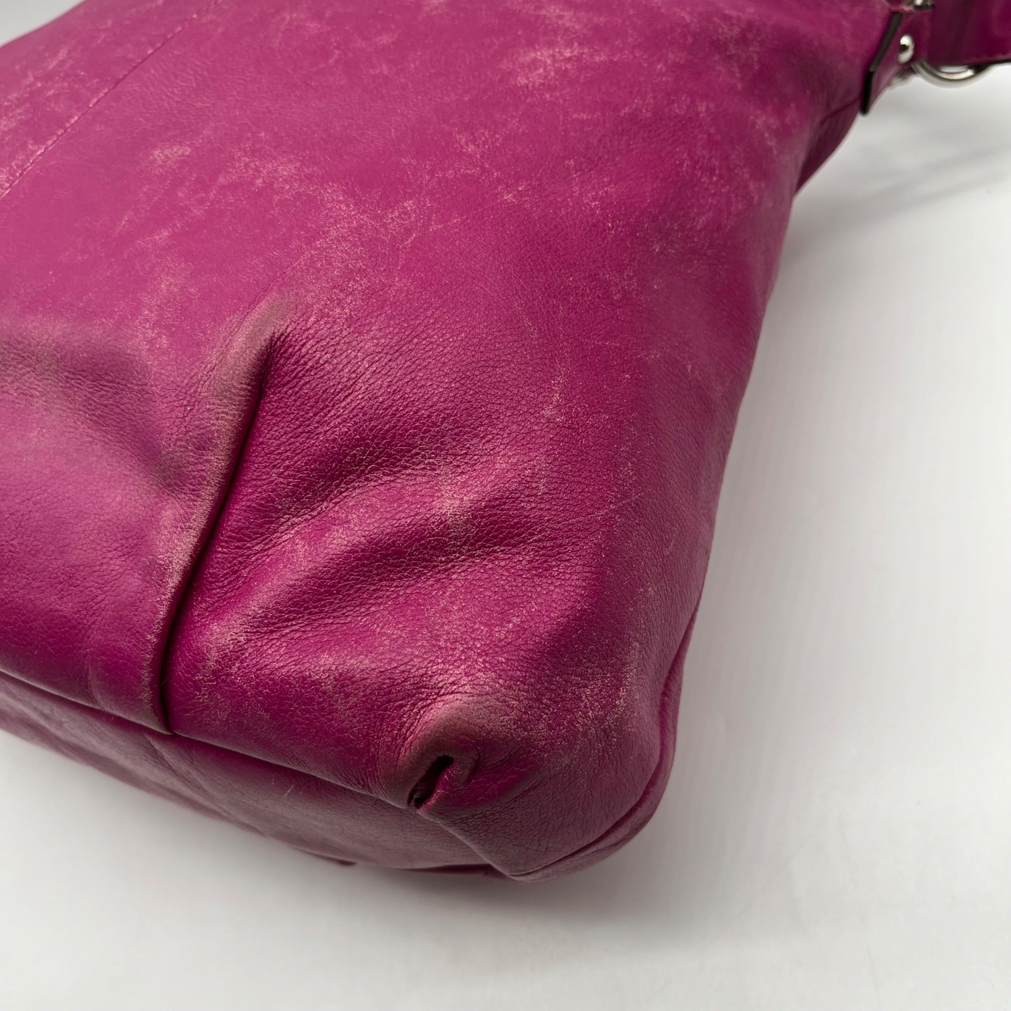 Coach Purple Leather Madison Shoulder Bag 21224