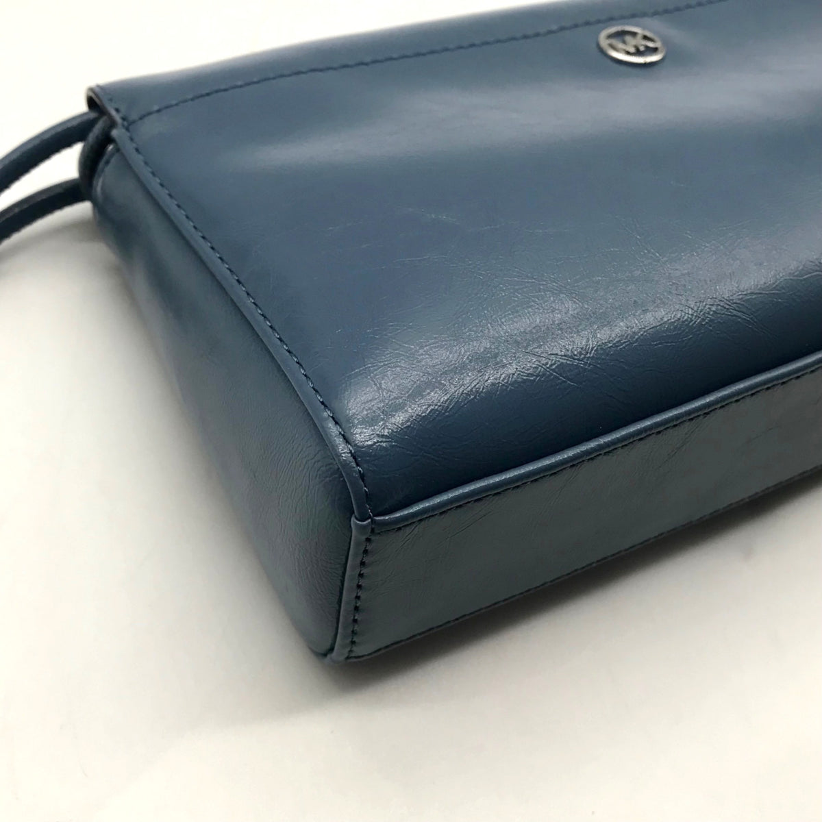 Michael Kors Blue Leather Wristlet Bag