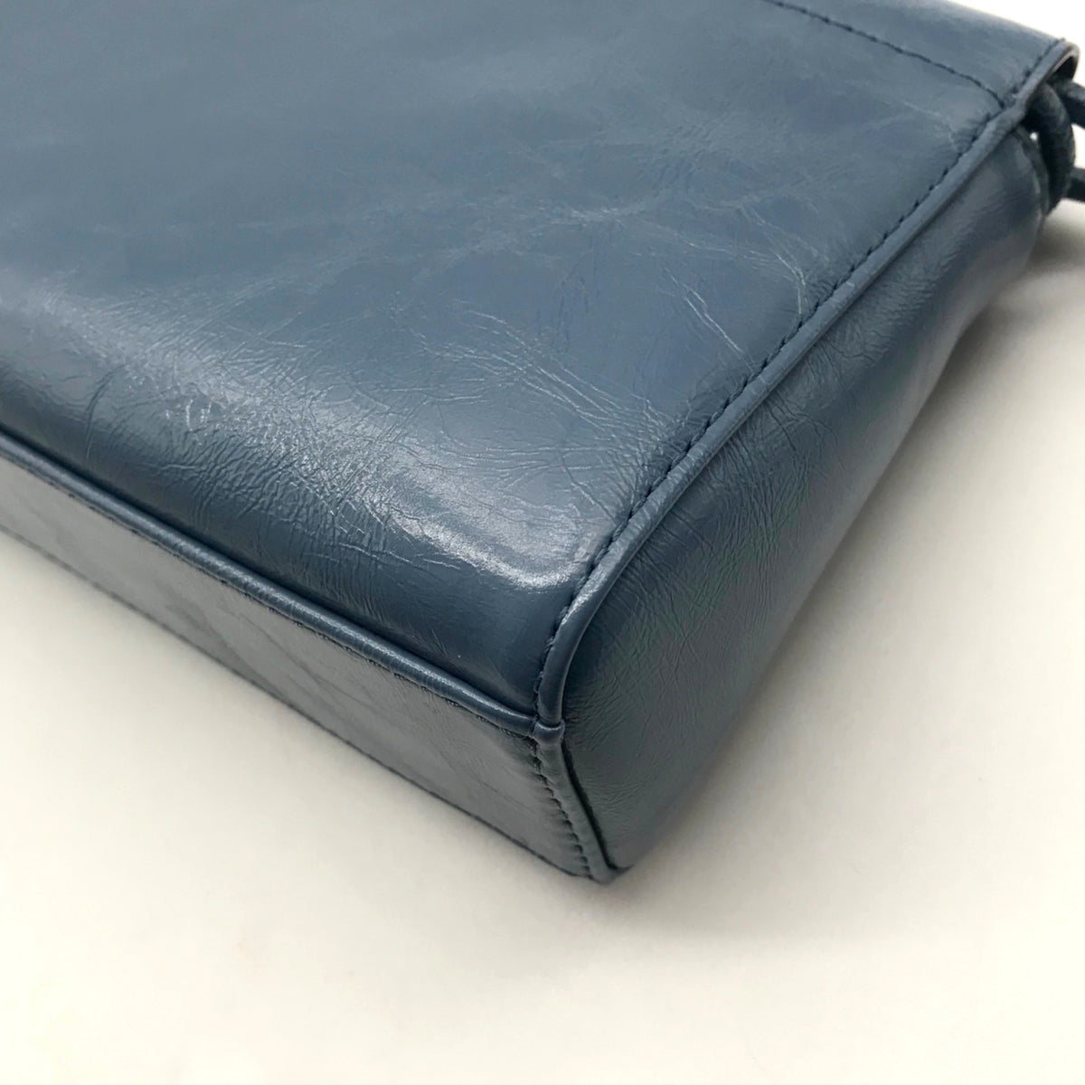Michael Kors Blue Leather Wristlet Bag