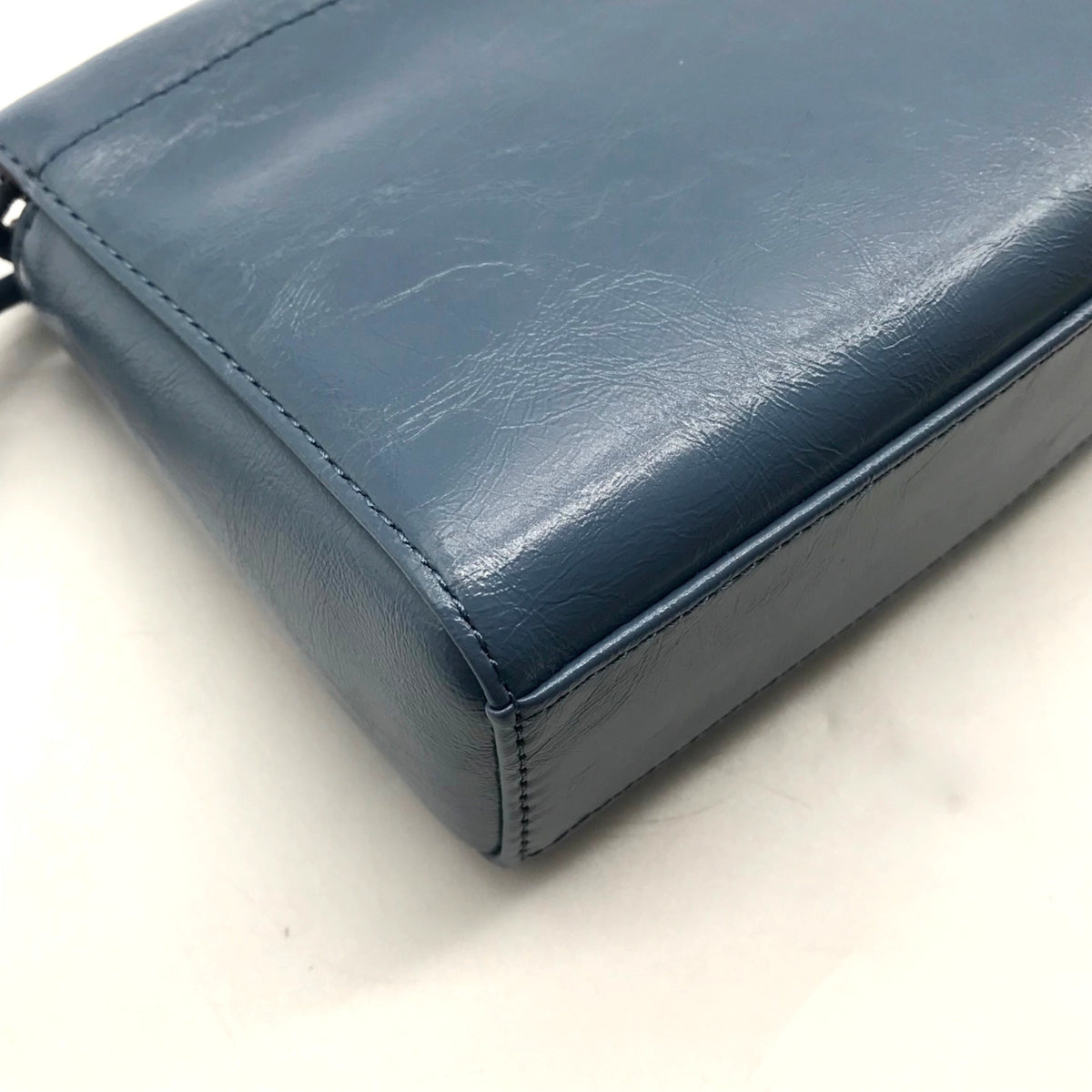 Michael Kors Blue Leather Wristlet Bag