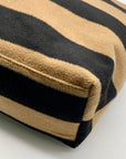 Anthropologie Black & Tan Wool Striped Fuzzy Tote Bag