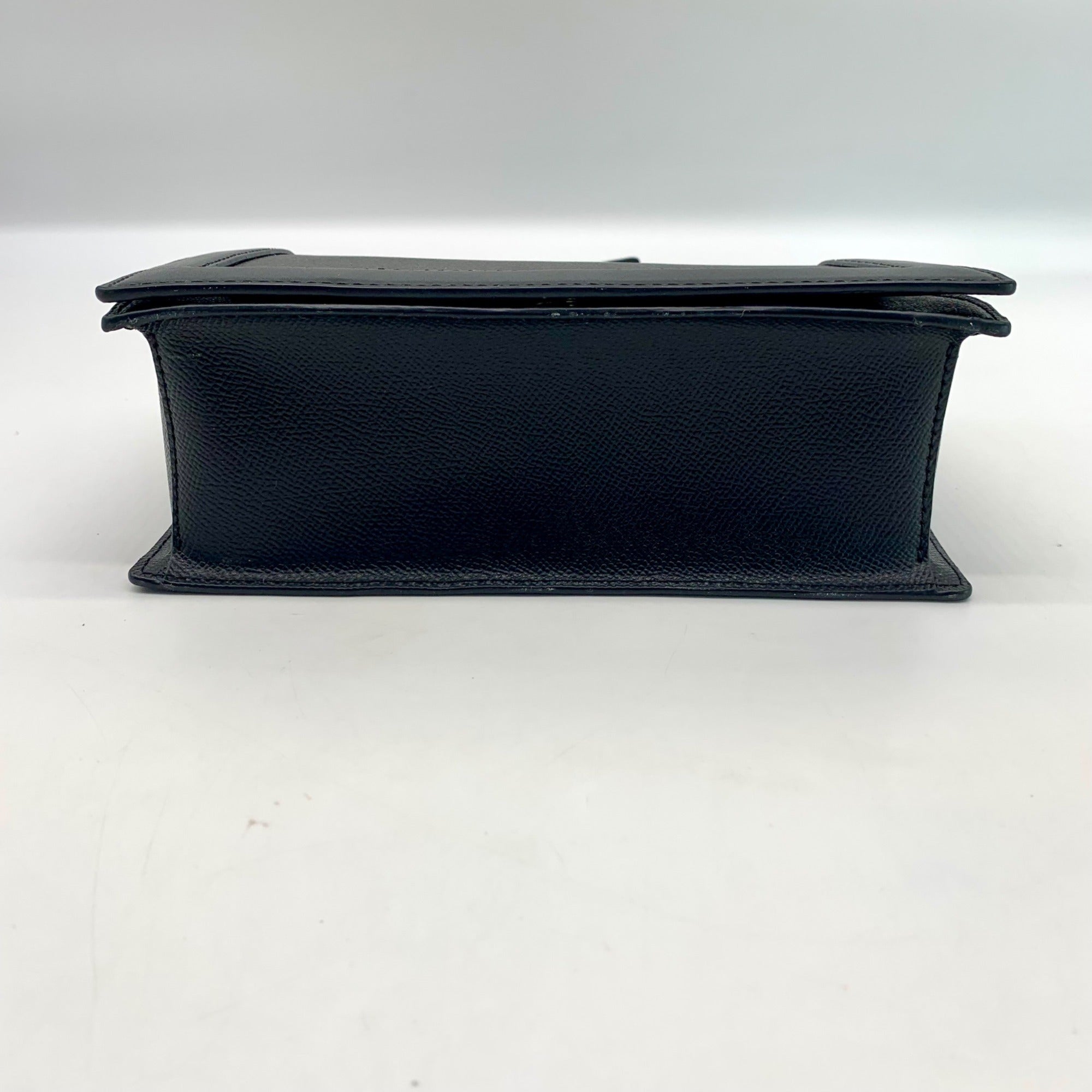 Michael Kors Jet Set Black Leather Full Flap Crossbody Bag