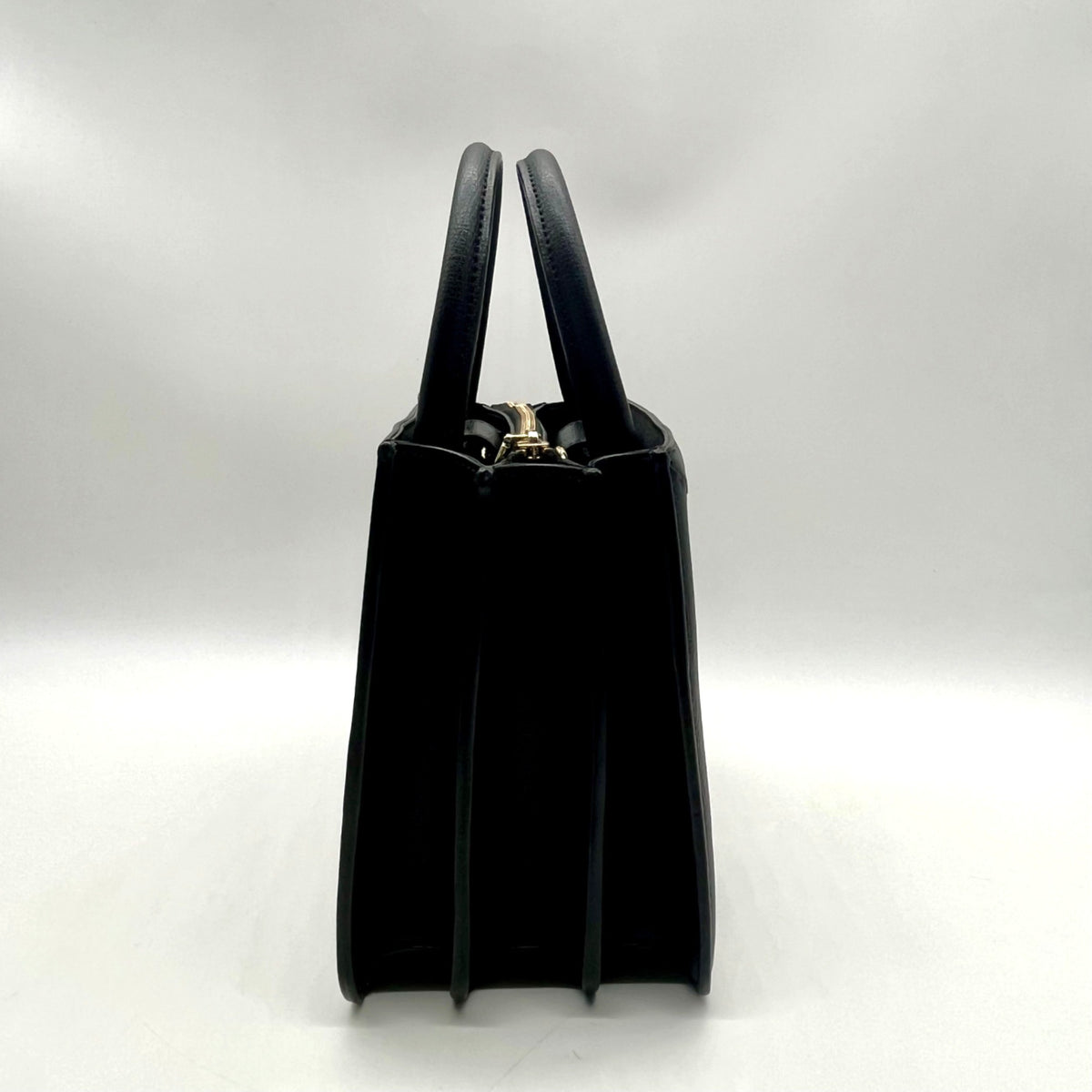 Karl Lagerfeld Black Paris Simone Leather Convertible Satchel