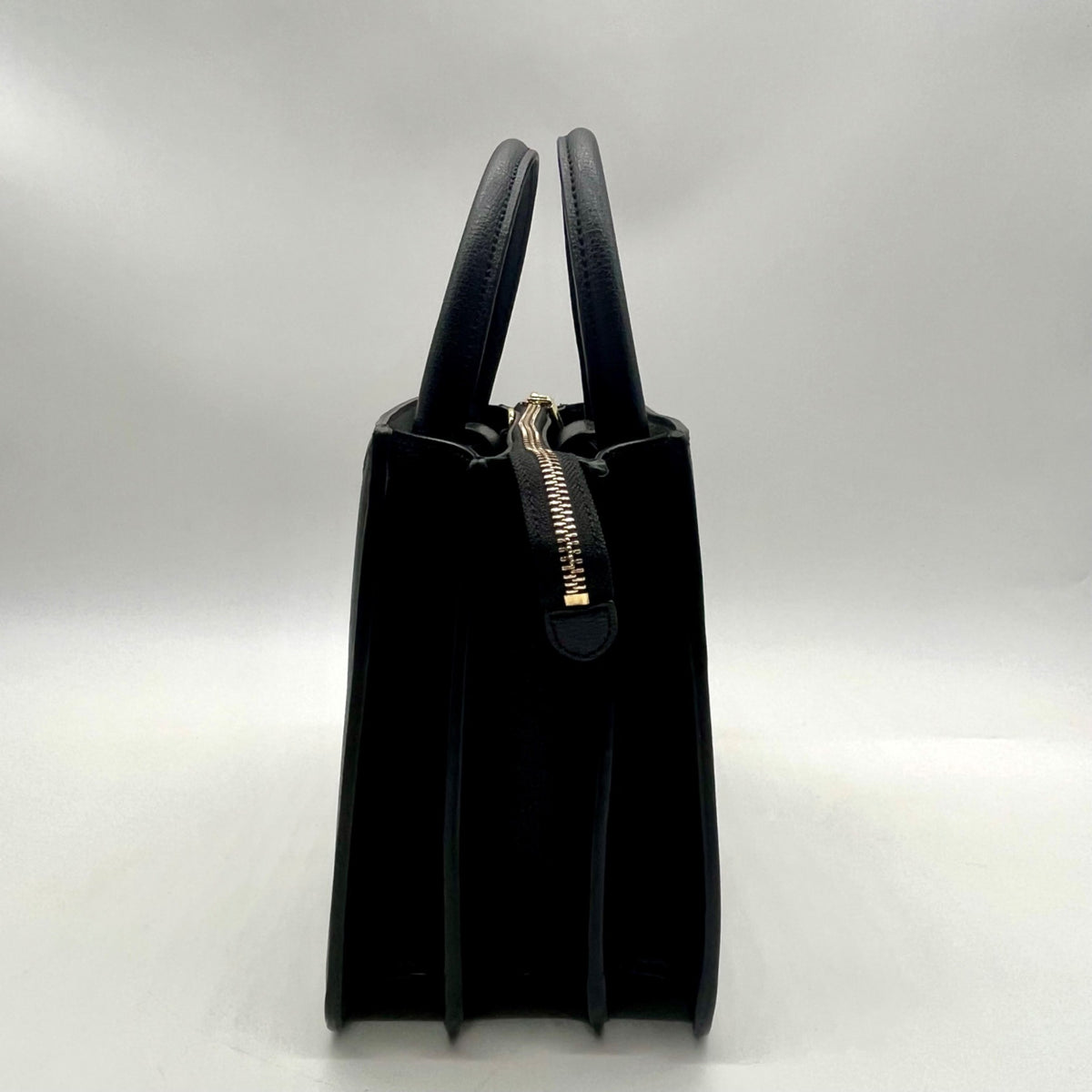 Karl Lagerfeld Black Paris Simone Leather Convertible Satchel