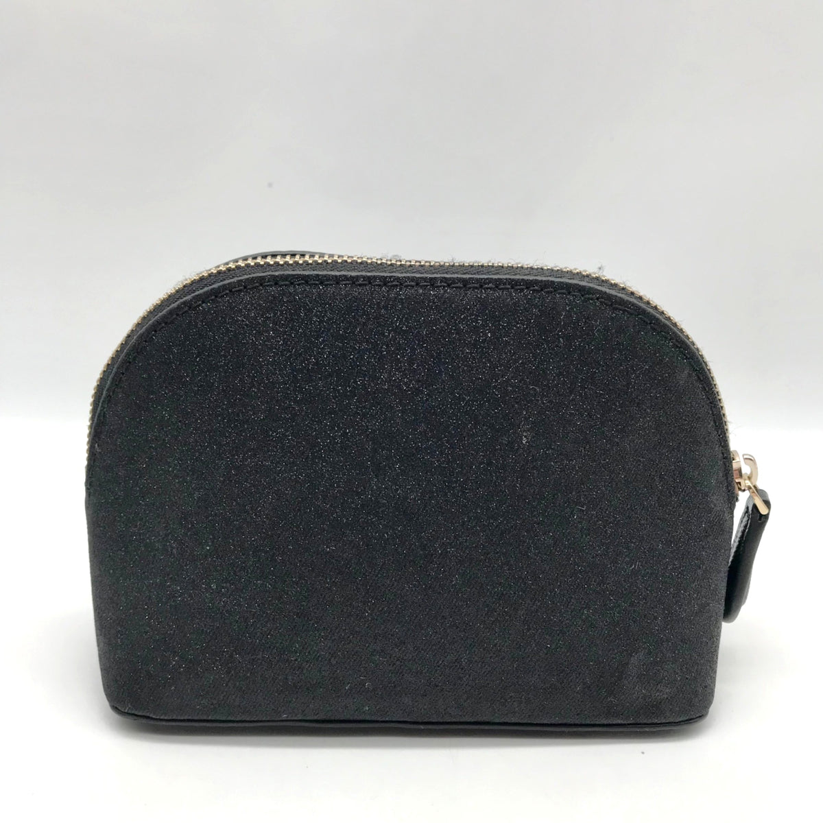 Kate Spade Black Glitter Fabric Joeley Dome Pouch