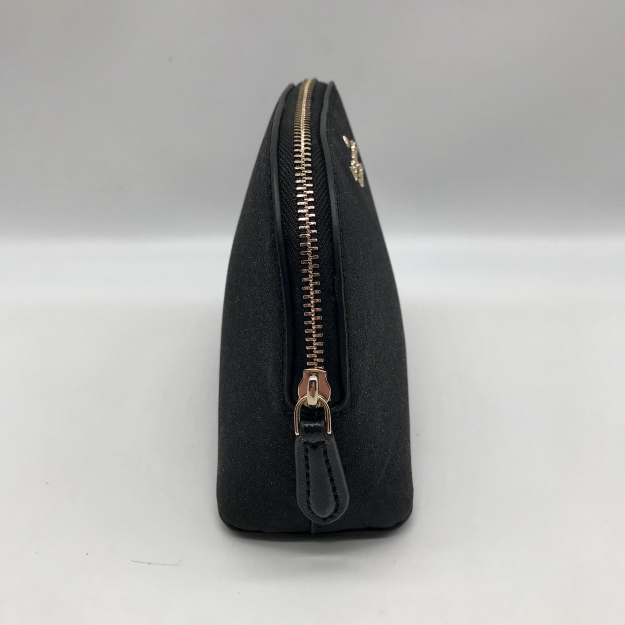 Kate Spade Black Glitter Fabric Joeley Dome Pouch