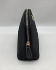 Kate Spade Black Glitter Fabric Joeley Dome Pouch