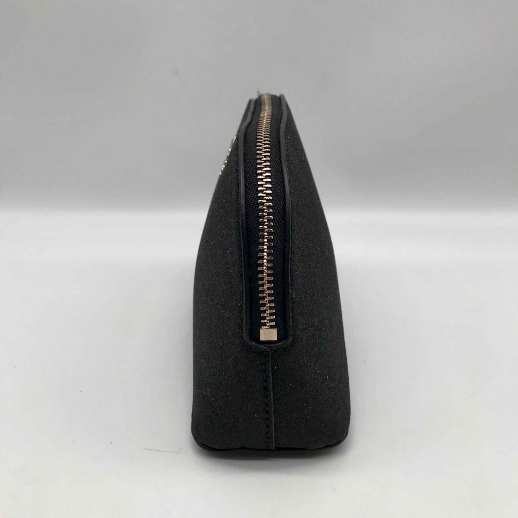 Kate Spade Black Glitter Fabric Joeley Dome Pouch