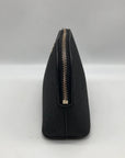 Kate Spade Black Glitter Fabric Joeley Dome Pouch